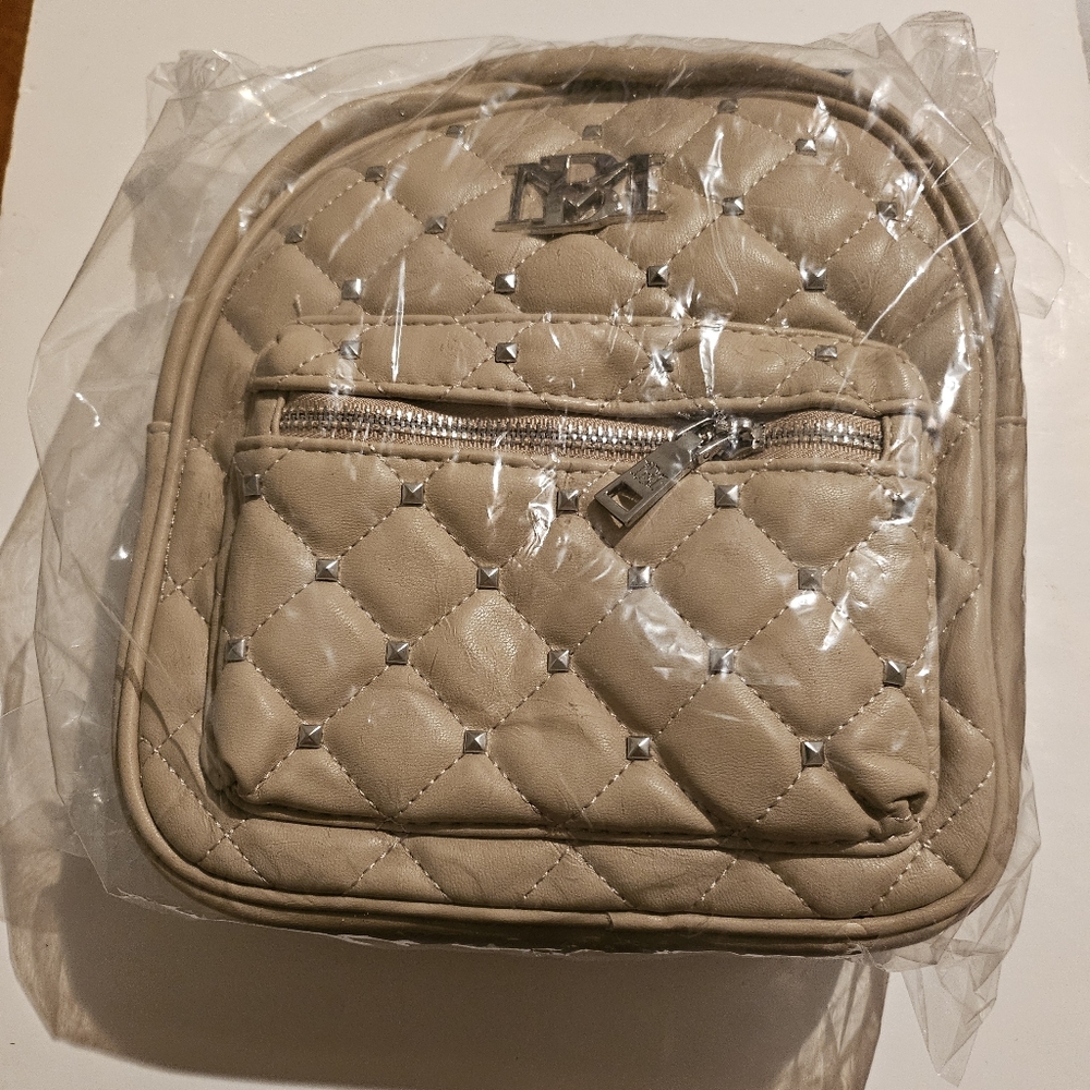NWT! Badgley Mischkasmall studded backpack - taupe (msrp $99) - Picture 3 of 5